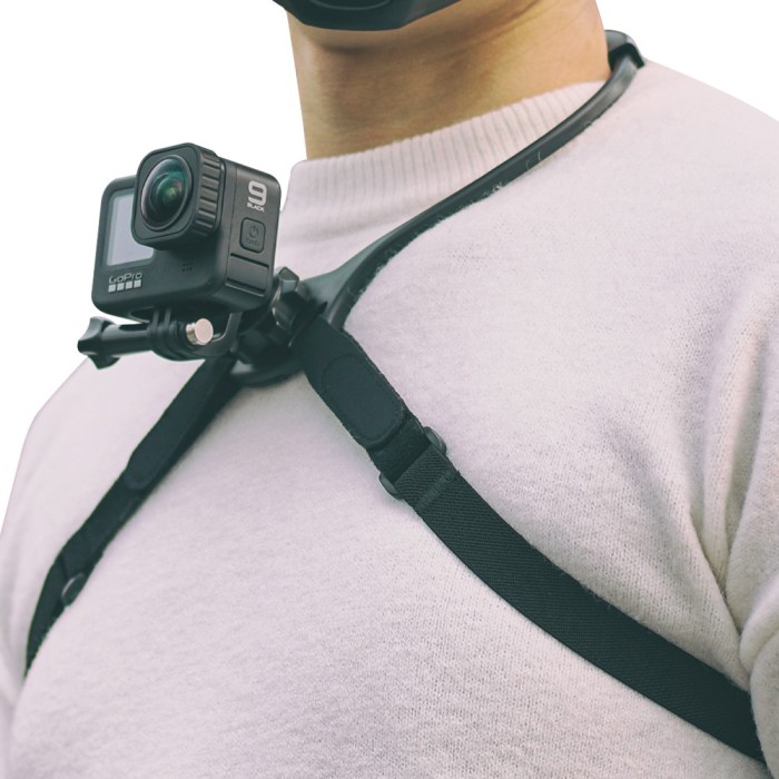 Sistem avansat Surewo pentru prinderea camerelor DJI Action 2, Action 1, GoPro Hero 13,12,11,10,9,8,7,6,5 in zona pieptului