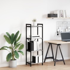 vidaXL Bibliotecă sonoma gri 40 x 30 x 118 cm Lemn și oțel