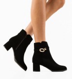 Cumpara ieftin Botine dama Greza Negre
