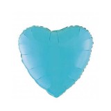 Balon Folie Metalizat Inima Bleu - 45 cm