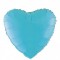 Balon Folie Metalizat Inima Bleu - 45 cm