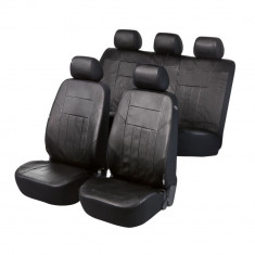 Huse auto Soft nappa feeling,black,15 piese,sistem clix side-airbag compatibil foto