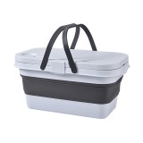 Cos de picnic, impermeabil, multifunctonal, capacitate 15 L, capac transformabil in masuta, Ideal pentru picnicuri, excursii, drumetii