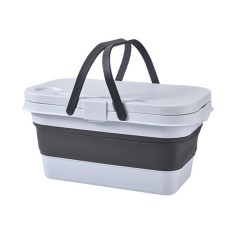 Cos de picnic, impermeabil, multifunctonal, capacitate 15 L, capac transformabil in masuta, Ideal pentru picnicuri, excursii, drumetii
