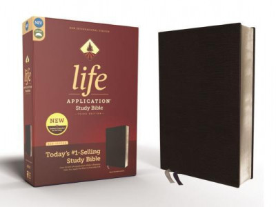 Niv, Life Application Study Bible, Third Edition, Bonded Leather, Black, Red Letter Edition foto
