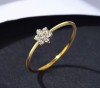 Inel Damă Argint 925 Placat Aur 18K, Zirconiu Floare, Elegant, Mărimi 5-8