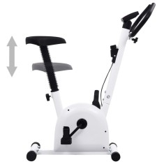 Bicicleta fitness cu curea de rezisten?a, alb foto