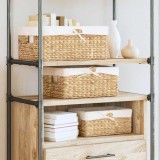 vidaXL Coșuri de depozitare 3 pcs natural 40 x 30 x 18 cm 42020143