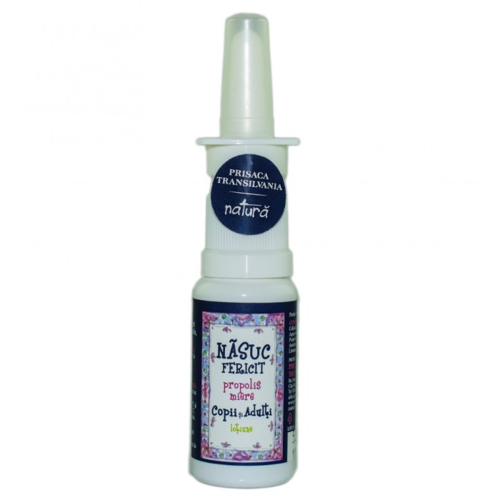 SPRAY COPII &quot;NASUC FERICIT&quot; 20ml (propolis,miere) PRISACA TRANSILVANIA