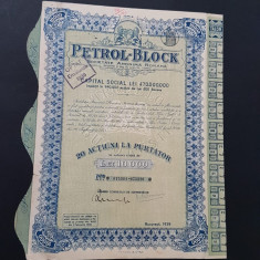 Actiune 1939 Petrol - Block / titlu de 20 actiuni