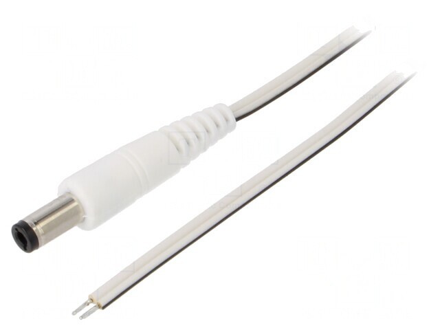 Cablu Alimentare DC Alb 1,5m 5,5/2,5