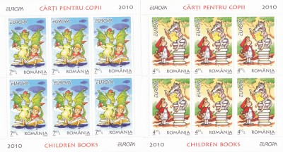 Romania 2010, LP 1862 d, EUROPA Carti pt copii, minicoli de 6, MNH LP 92,82 lei foto