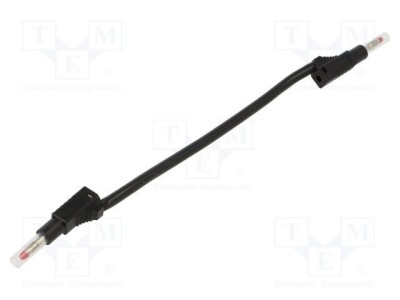 Cablu de măsurare negru 45A 600V mufă banană 4 mm 0,15m MUELLER ELECTRIC foto