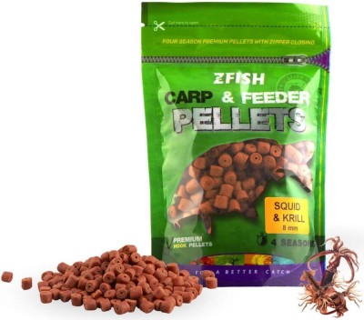 Pelete Zfish Carp &amp;amp; Feeder Hook Pellets, Squid Krill, 8mm, 200g foto