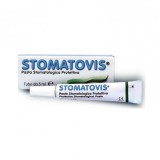 Cumpara ieftin Pastă Stomatovis 5ml PharmaQ - Tratament Afte, Stomatită, Herpes, Gingiită, Pantenol, Aloe Vera, Vitamine A+E, Copii &amp; Adulți