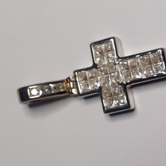 Pandant din argint cruciulita cu zirconii(11168)