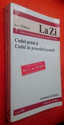 Codul penal si Codul de procedura penala 2011 foto