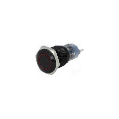 Intrerupator anti-vandalism, ON-(ON), Ø16mm, ONPOW - LAS2-GQF-11E/R/12V/A/FP