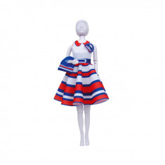 Set de croitorie hainute pentru papusi Couture Peggy Stripes, Dress Your Doll EduKinder World