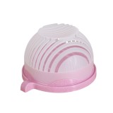 Bol feliator pentru salata, flippy, castron multifunctional pentru legume si fructe, pentru spalat si taiat legumele, cu scurgere si tocator, ergonomi