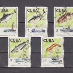 M2 TS1 12 - Timbre foarte vechi - Cuba - industria piscicola