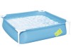 Piscina Patrata Bestway Familie, Cadru Metalic, 122x122x30cm, Albastra, PVC, Poliester