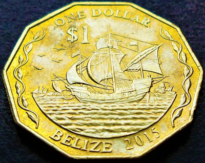 Moneda exotica 1 DOLAR - Insulele BELIZE, anul 2015 *cod 1906 A foto