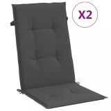Cumpara ieftin Perne scaun cu spatar inalt, 2 buc. antracit 120x50x4 cm textil