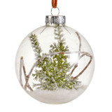 Cumpara ieftin Glob decorativ - Bauble Glass Branches/Green - Molid | Kaemingk