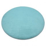 Covor BUNNY cerc aqua albastru, cerc 100 cm, Rotund, Poliester