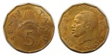 z667 TANZANIA MONEDA 5 TANO 1966 IN STARE NECIRCULATA UNC