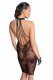 Midi tulle dress with velvet straps in the back - M