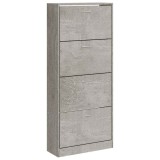 Cumpara ieftin Pantofar, gri beton, 63x24x147 cm, lemn compozit