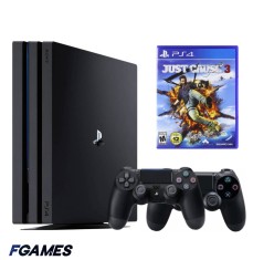 Consola Sony Playstation 4 Pro Ps4 1tb + Doua Controllere + Just Cause 3 PlayStation 4, Second-Hand