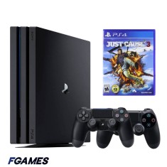 Consola Sony Playstation 4 Pro Ps4 1tb + Doua Controllere + Just Cause 3 PlayStation 4, Second-Hand