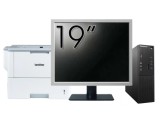 Pachet Calculator Second Hand Lenovo S510 SFF, Intel Core i3-6100T 3.20GHz, 8GB DDR4, 128GB SSD + Monitor 19&amp;quot; &amp; Imprimanta Brother HL-L6300DW New