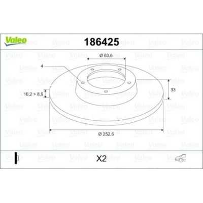 Valeo Disc frana foto