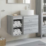 Cumpara ieftin Set dulap baie 2 buc. Sonoma gri 79,5 x 44,5 x 80 cm
