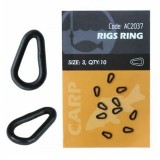 Rig Rings Orange Ovale 3mm 10buc