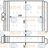 Radiator incalzire interior OPEL VECTRA B (36) (1995 - 2002) HELLA 8FH 351 313-151