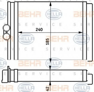 Radiator incalzire interior OPEL VECTRA B Combi (31) (1996 - 2003) HELLA 8FH 351 313-151 foto