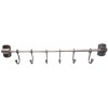 Cuier din metal pentru baie, 6 agatatori reglabile Nr. 574