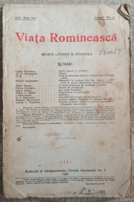 Viata Romaneasca// august 1925 foto