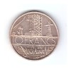 Moneda Franta 10 francs/franci 1987, tipul A, stare buna, curata, Europa, Bronz-Aluminiu