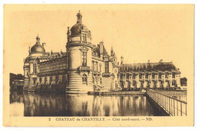 AD 920 C. P. VECHE - CHATEAU DE CHANTILLY -COTE NORD-OUEST -FRANTA foto