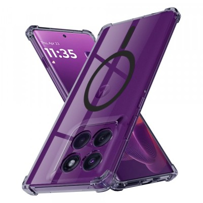 Husa MagSafe pentru Motorola Edge 60 Pro, Techsuit, Shockproof Clear, Neagra foto
