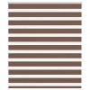 VidaXL Jaluzea tip zebra maro lățime țesătură 115,9 cm poliester 4014343