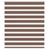 vidaXL Jaluzea tip zebra maro lățime țesătură 115,9 cm poliester