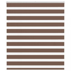 vidaXL Jaluzea tip zebra maro lățime țesătură 115,9 cm poliester