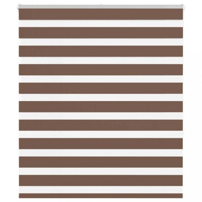 Jaluzea tip zebra maro lățime țesătură 115,9 cm poliester foto